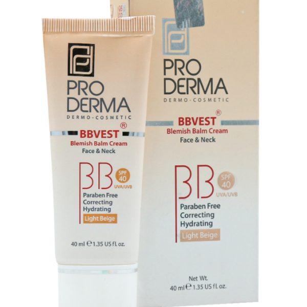 بی بی کرم SPF40 پوست چرب و جوشدار پرودرما 40 ML ( بژ روشن )