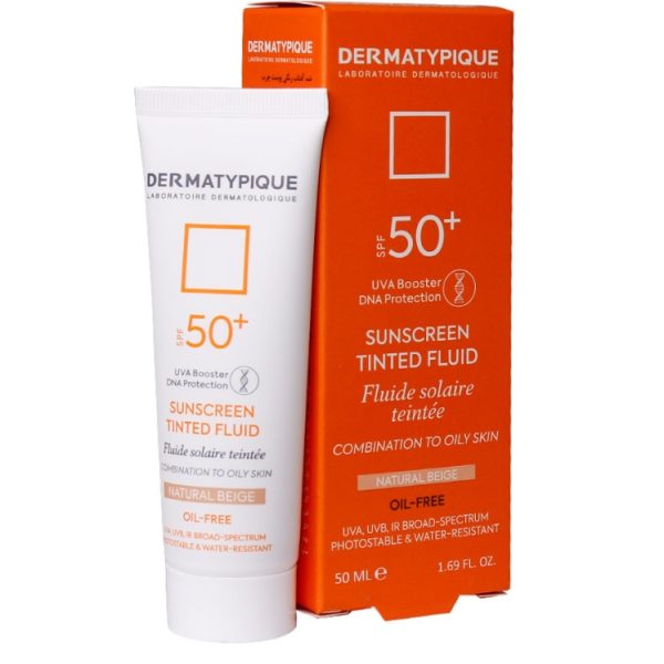 کرم ضدآفتاب رنگی پوست چرب SPF50 درماتیپیک 50 ML ( بژ طبیعی )