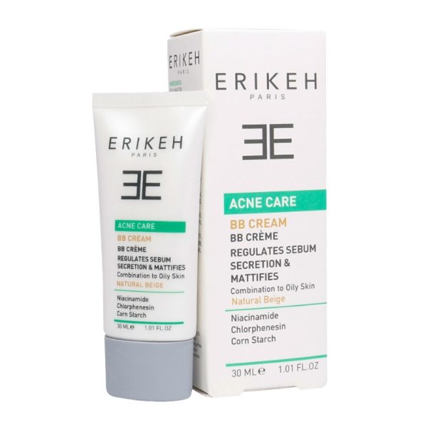 بی بی کرم ضدآکنه پوست چرب و مختلط اریکه 30 ML ( بژ طبیعی )