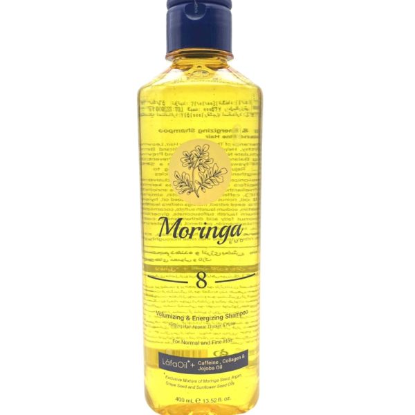 شامپو حجم دهنده و انرژی بخش 8 مورینگا امو مناسب موهای معمولی و نازک 400 ML