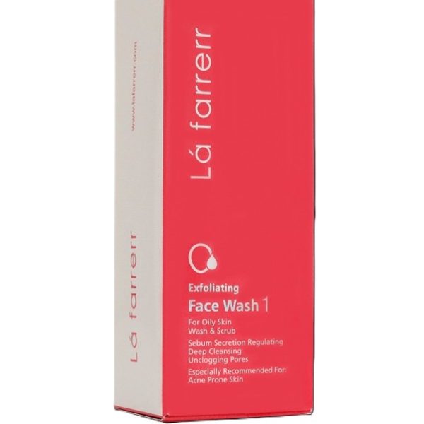 ژل شستشوی صورت با اثر لایه برداری 1 لافارر مخصوص پوست چرب و مستعد آکنه 150 ML