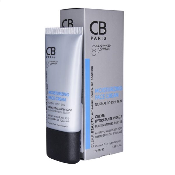 کرم مرطوب کننده صورت CB پاریس مناسب پوست خشک و نرمال 50 ML