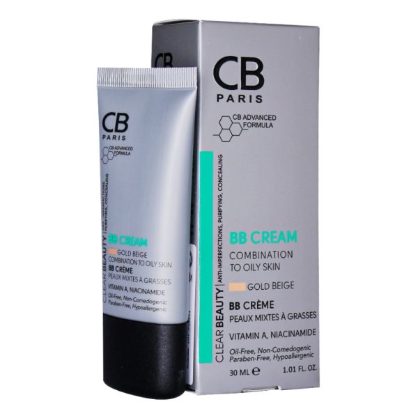 بی بی کرم بژ طلایی CB پاریس مناسب پوست مختلط تا چرب 30 ML