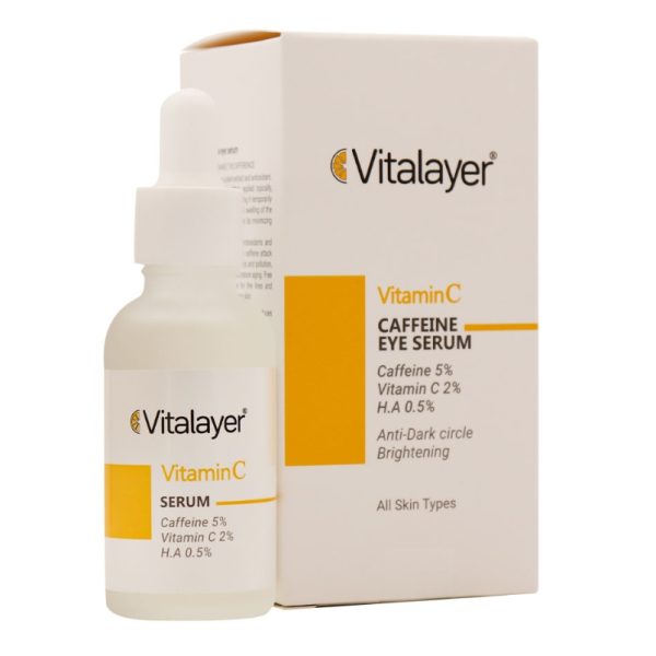 سرم دور چشم کافئین و ویتامین C ویتالیر 30 ML