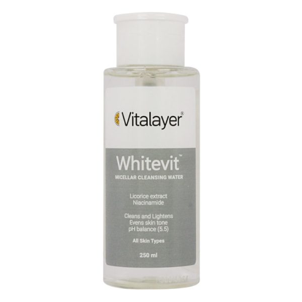 محلول پاک کننده آرایش وایت ویت ویتالیر مناسب پوست کدر و مستعد لک 250 ML
