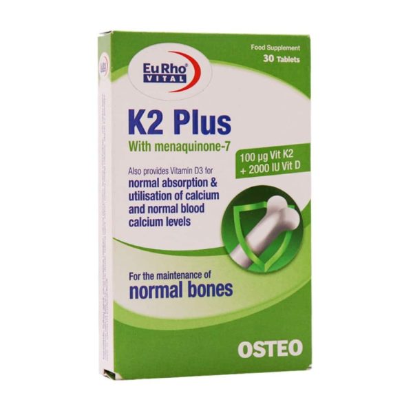 قرص K2 پلاس یوروویتال 30 عدد
