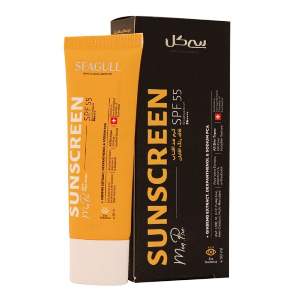 کرم ضدآفتاب آقایان SPF55 سی گل بی رنگ 50 ML