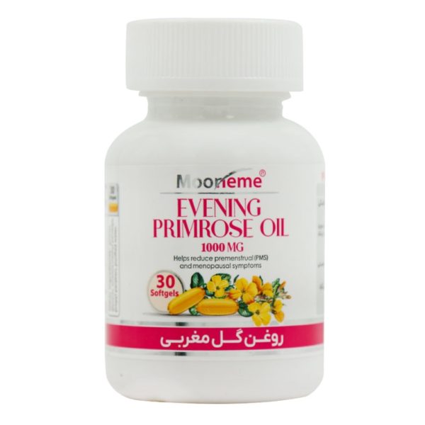 سافت ژل روغن گل مغربی 1000 MG مونم اکسیر آفرین آریا 30 عدد