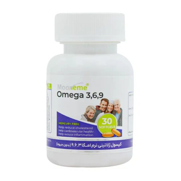 سافت ژل امگا 3.6.9 بدون جیوه مونم اکسیر آفرین آریا 30 عدد