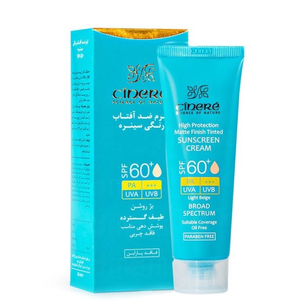 کرم ضدآفتاب رنگی SPF60 سینره مناسب انواع پوست 50 ML