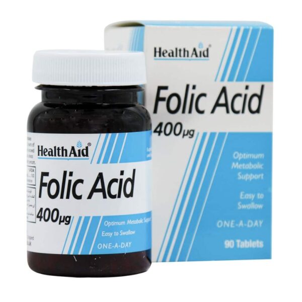 قرص فولیک اسید 400 ML هلث اید 90 عدد