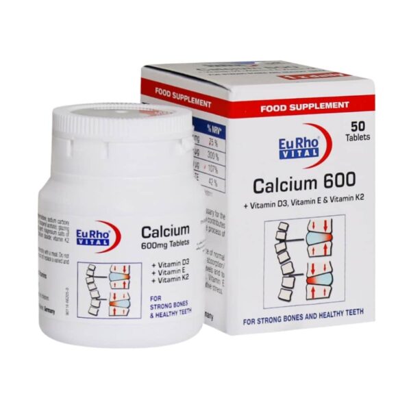 قرص کلسیم و ویتامین D3 یوروویتال 50 عدد